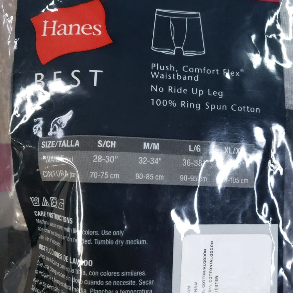 Hanes Boxer Briefs Mens Small 28-30 Gray Black Tagless Cool Comfort‎ Pack of 5